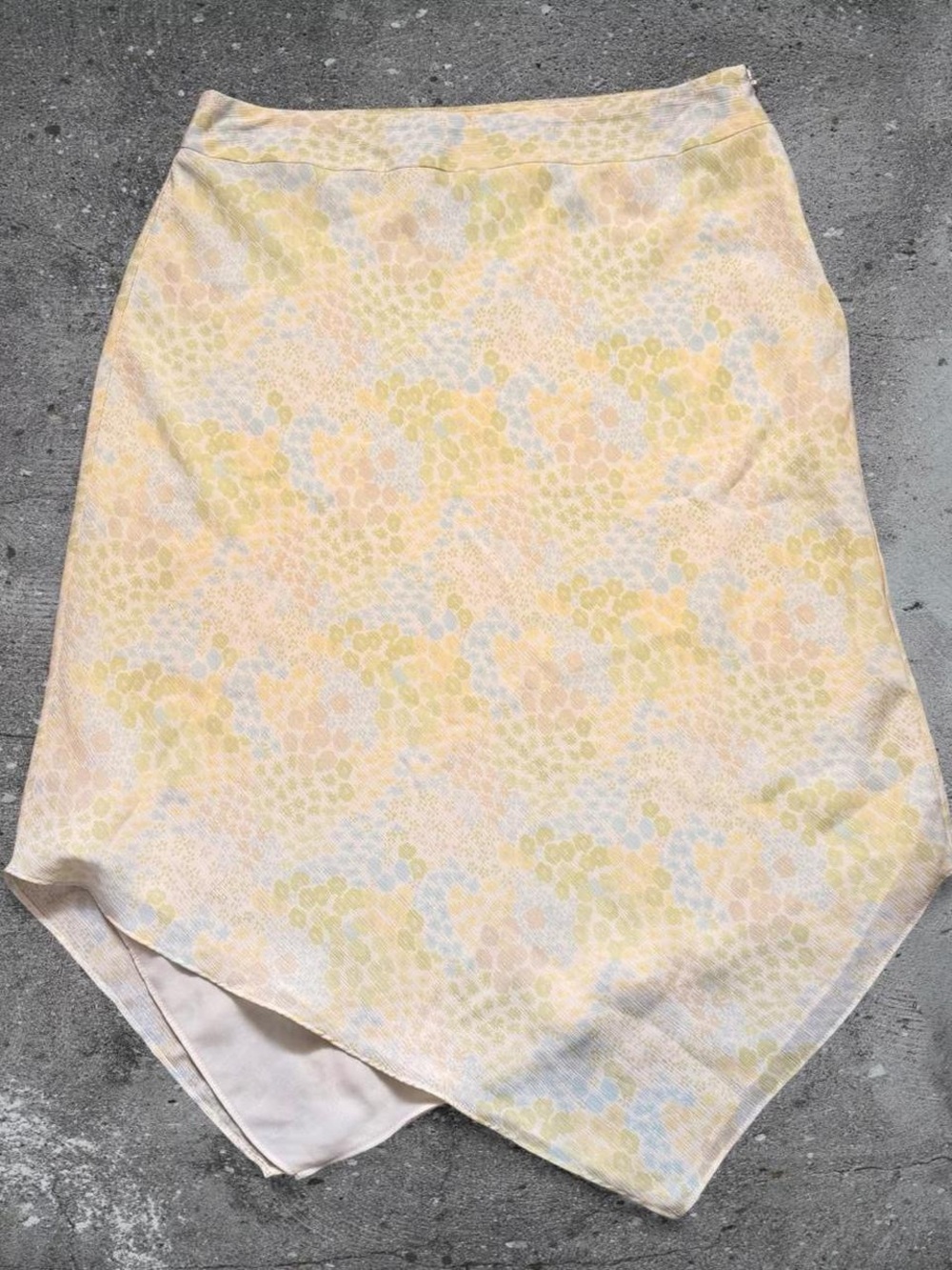 AXCESS Liz Claiborne Y2K Floral Midi Skirt 10 Fairycore Handkerchief Hem